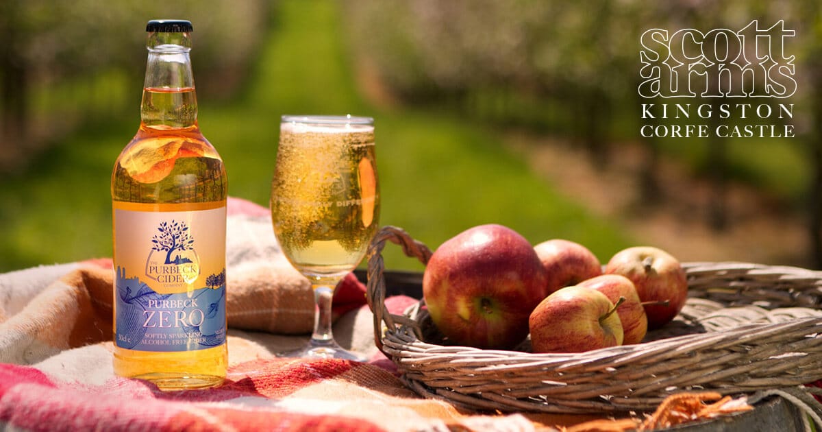 Purbeck Zero from the Purbeck Cider Company available at the Scott Arms