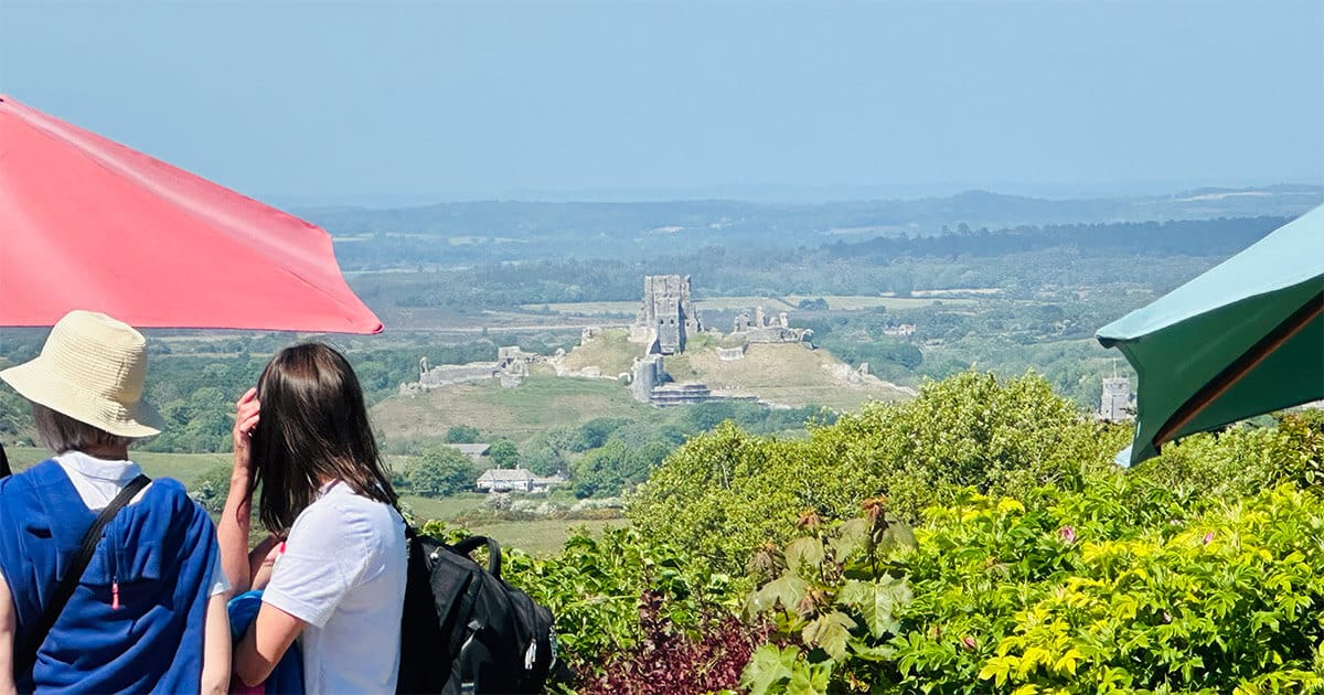 Stunning views of Corfe Castle from the Scott Arms Kingston