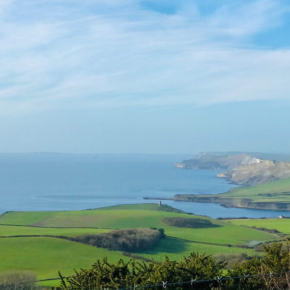 The view from Swyre Head towards Kimmeridge
