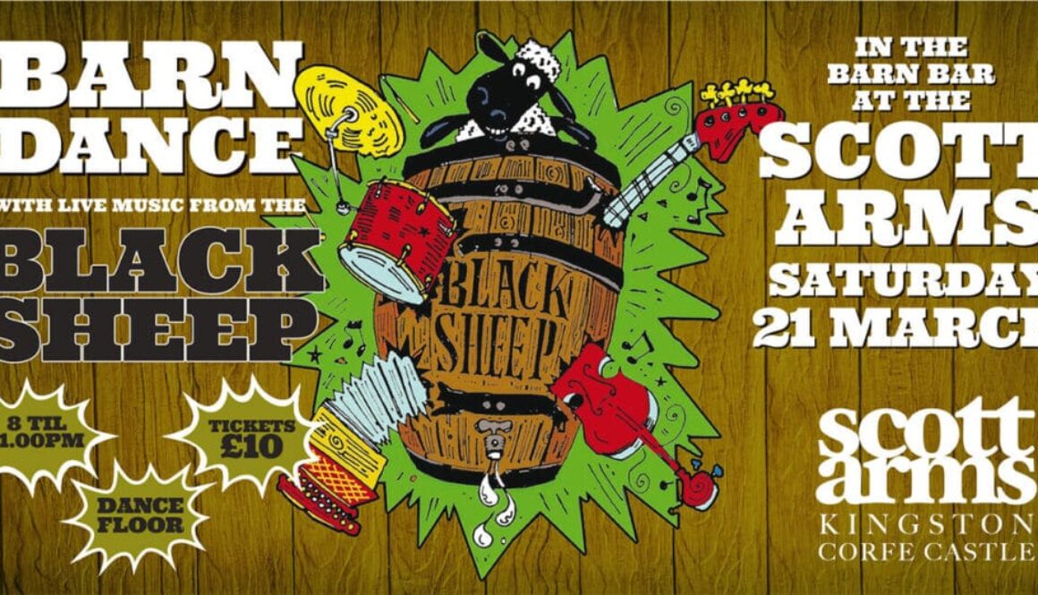 Barn Dance with live music from the Black Sheep at the Scott Arms 21 March 2025